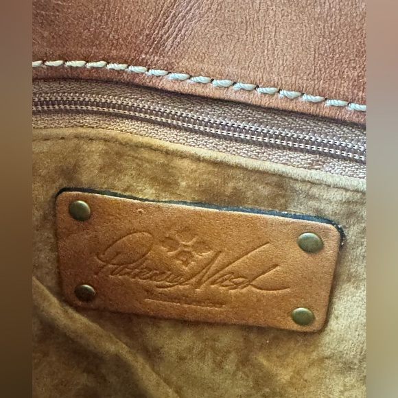 Patricia Nash Signature Map Venenzia Brown Leather Pouch Crossbody Bag - Picture 13 of 13